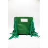 Petit sac vert à franges - MARLON Femme