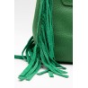 Petit sac vert à franges - MARLON Femme