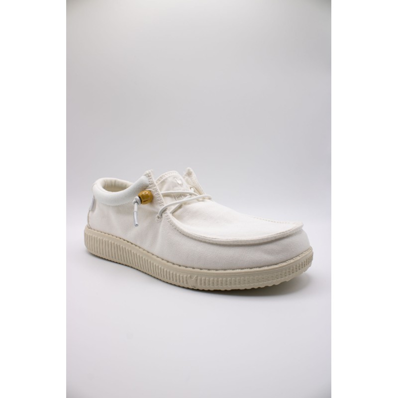 Chaussures bateau Pitas wallabi femme blanc WP150
