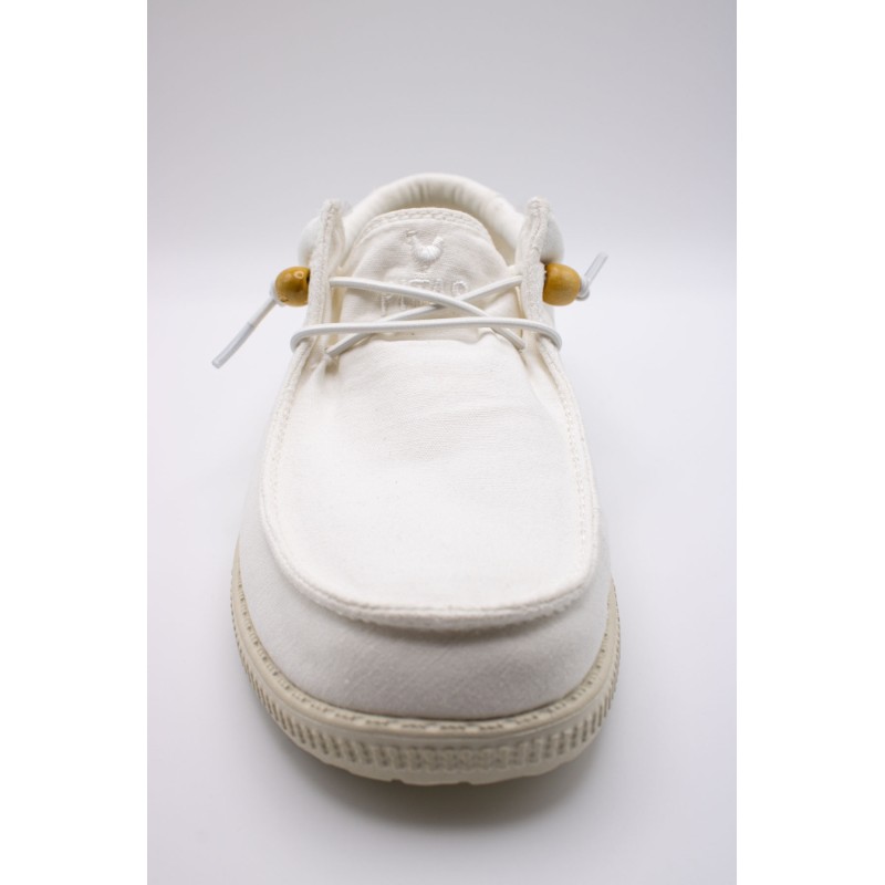 Chaussures bateau Pitas wallabi femme blanc WP150