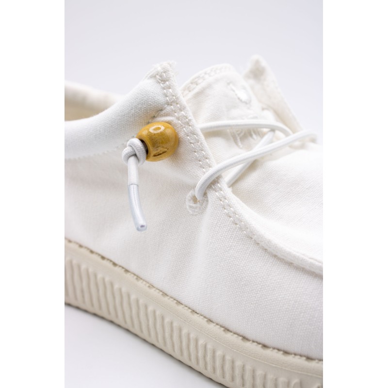 Chaussures bateau Pitas wallabi femme blanc WP150