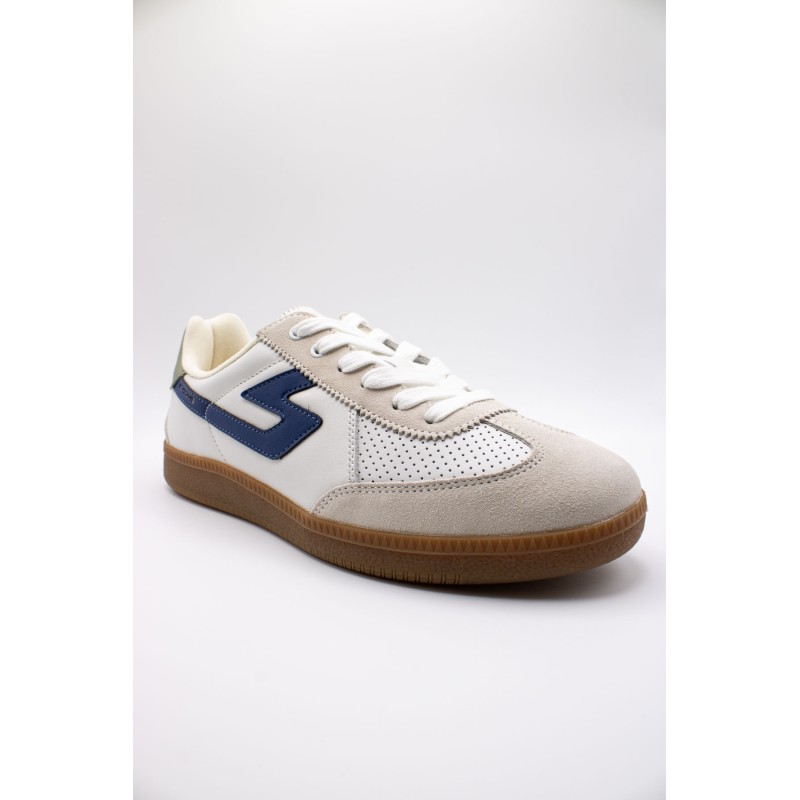 Baskets Schmoove homme cuir beige semelle miel