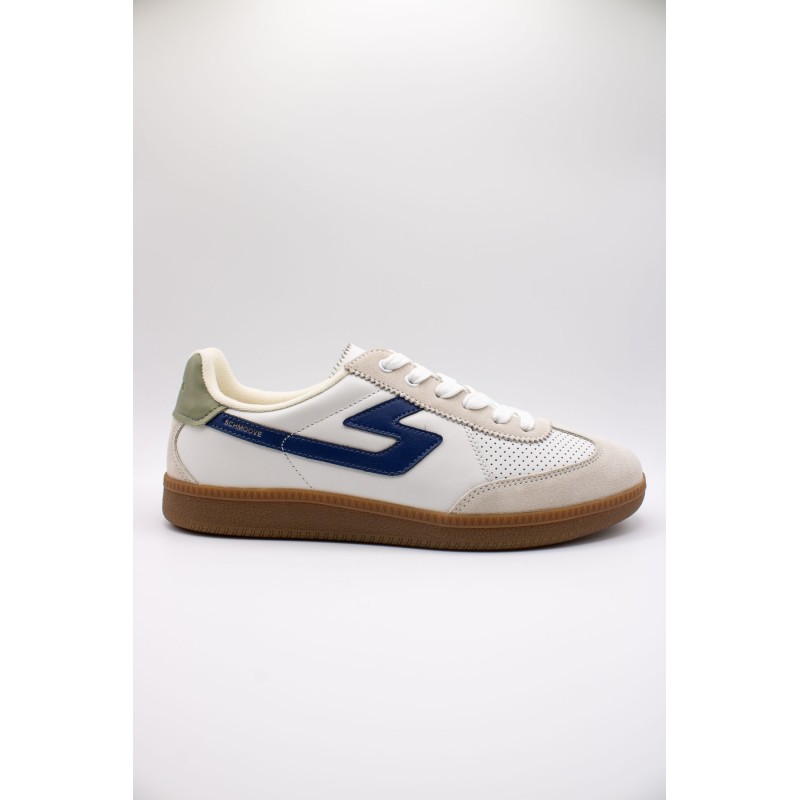 Baskets Schmoove homme cuir beige semelle miel