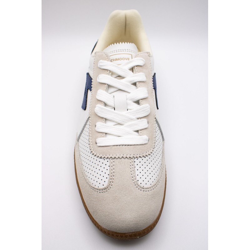 Baskets Schmoove homme cuir beige semelle miel