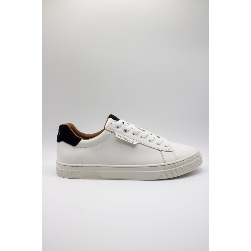 Baskets Schmoove Sparkle homme cuir blanc