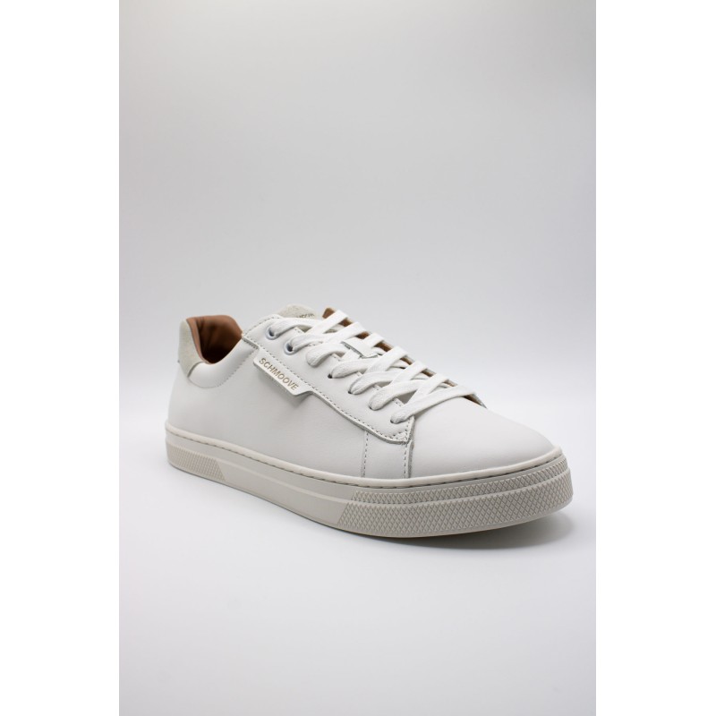 Baskets Schmoove Sparkle homme cuir blanc