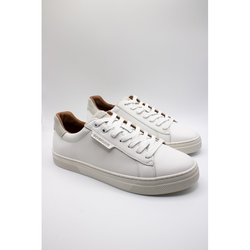 Baskets Schmoove Sparkle homme cuir blanc