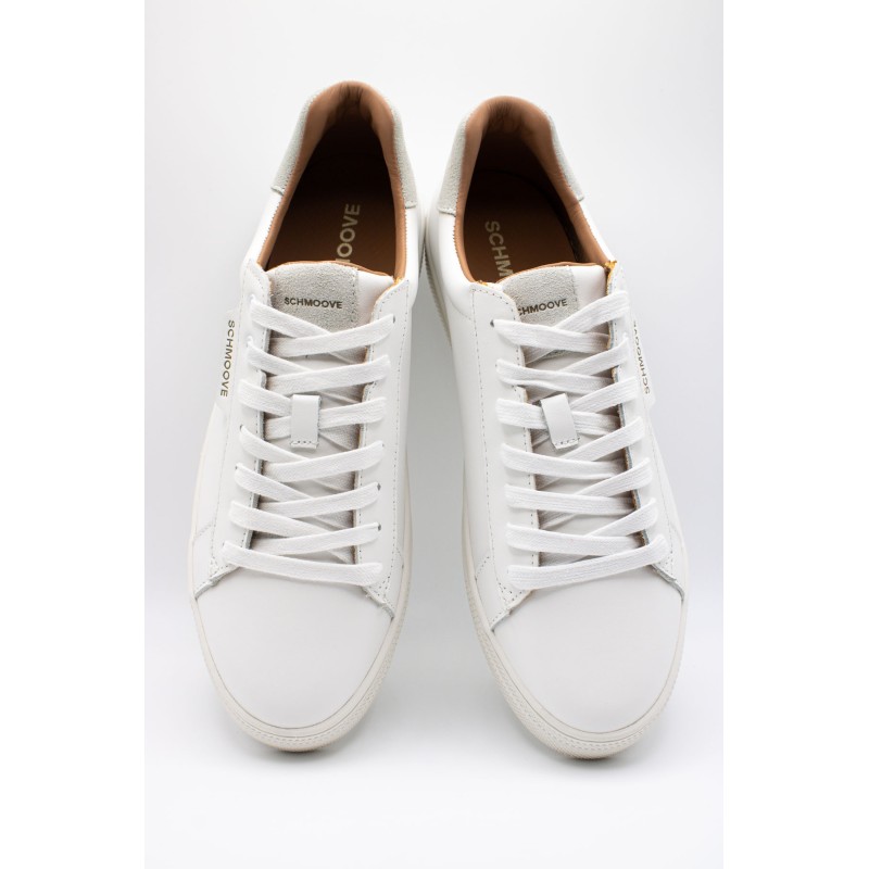 Baskets Schmoove Sparkle homme cuir blanc