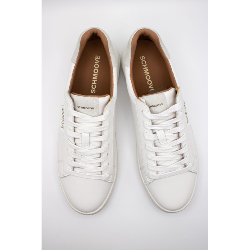 Baskets Schmoove Sparkle homme cuir blanc