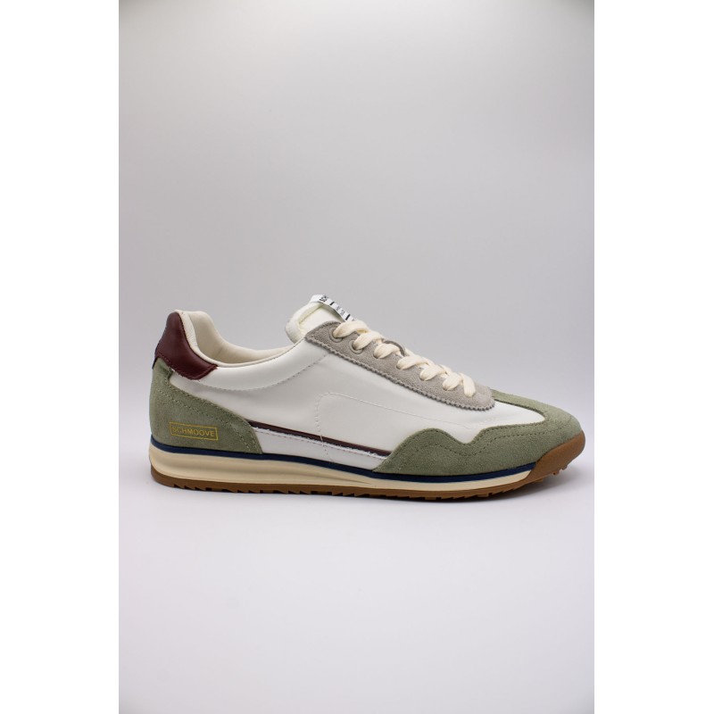 Camden blanc cassé, vert & bordeaux - Baskets SCHMOOVE Homme
