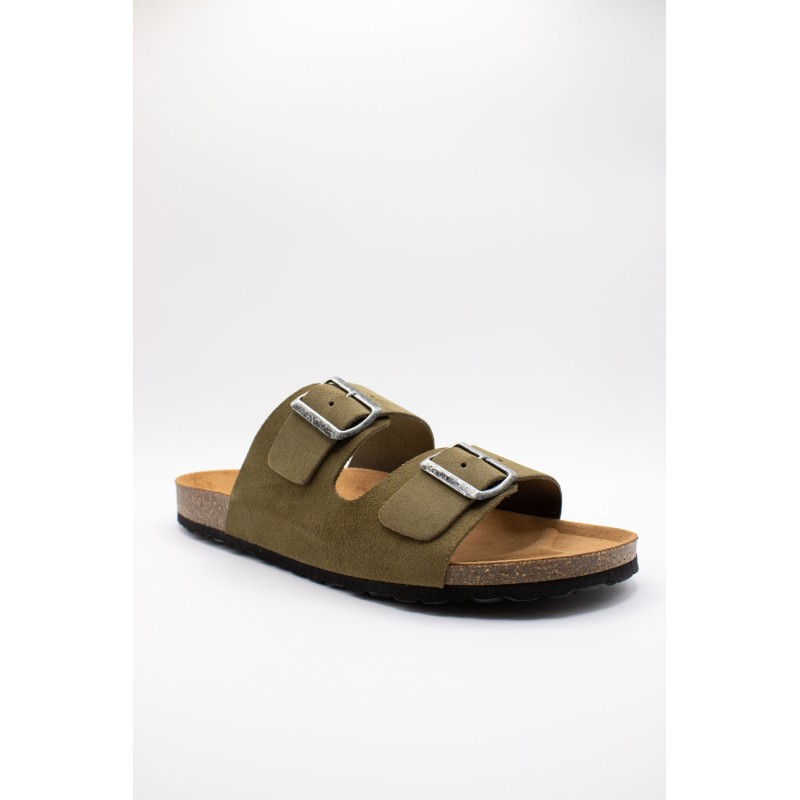Sandales doubles brides kaki - MAISON DE L'ESPADRILLE Homme