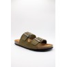 Sandales doubles brides kaki - MAISON DE L'ESPADRILLE Homme