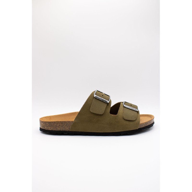 Sandales doubles brides kaki - MAISON DE L'ESPADRILLE Homme