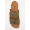 Sandales doubles brides kaki - MAISON DE L'ESPADRILLE Homme