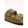Sandales doubles brides kaki - MAISON DE L'ESPADRILLE Homme