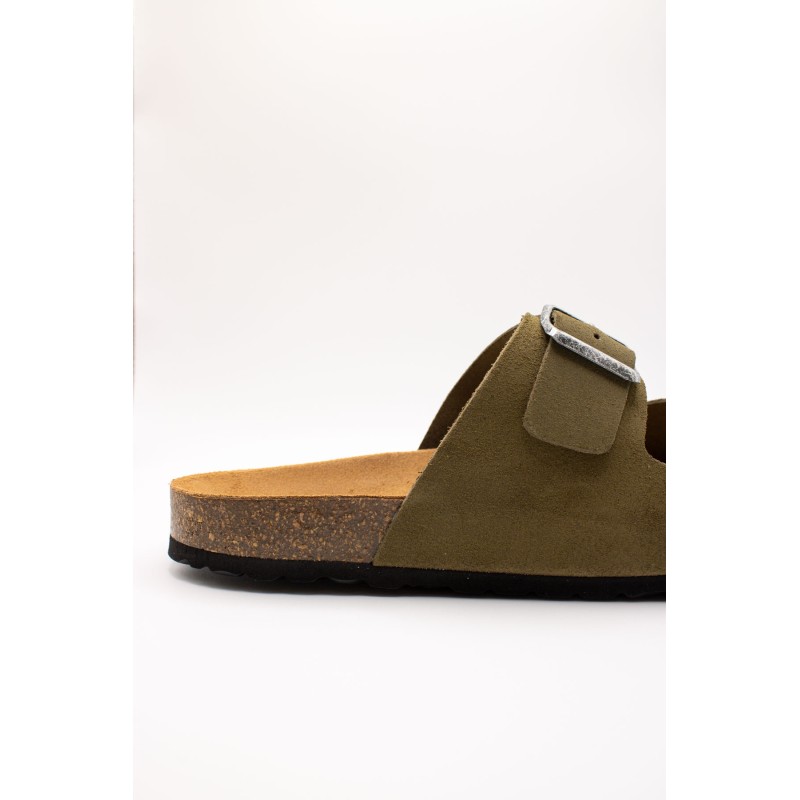 Sandales doubles brides kaki - MAISON DE L'ESPADRILLE Homme