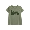 T-shirt Love kaki femme Five style casual tendance