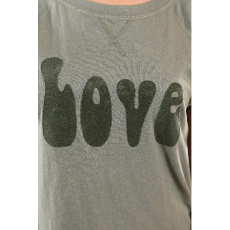 T-shirt Love kaki femme Five style casual tendance