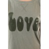 T-shirt Love kaki femme Five style casual tendance