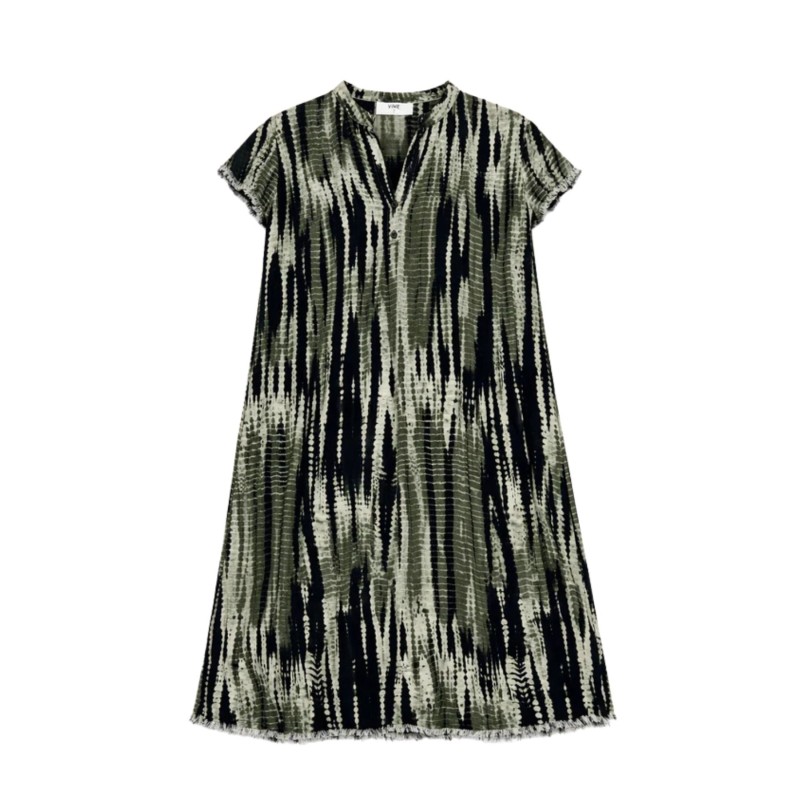 Robe longue ROSALIE kaki tie and dye femme FIVE