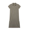 Robe polo longue kaki femme Five coton