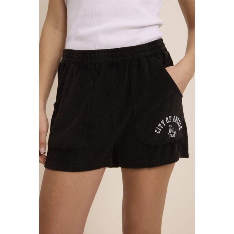 Short éponge femme gris Five taille élastique