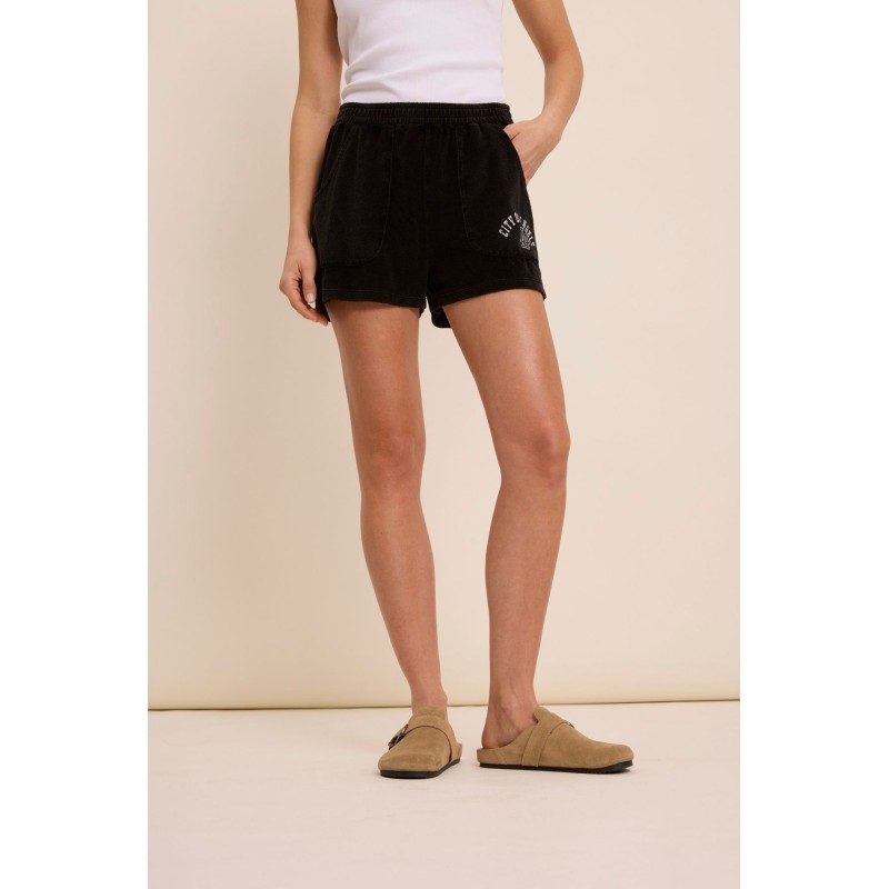 Short éponge femme gris Five taille élastique