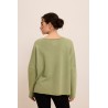 Sweat-shirt kaki femme FIVE broderie tigre