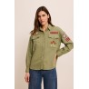 Chemise army kaki femme Five patchs coton