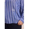 Blouse rayée bleu blanc femme Five coton