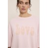 Sweat-shirt rose femme Five imprimé Love