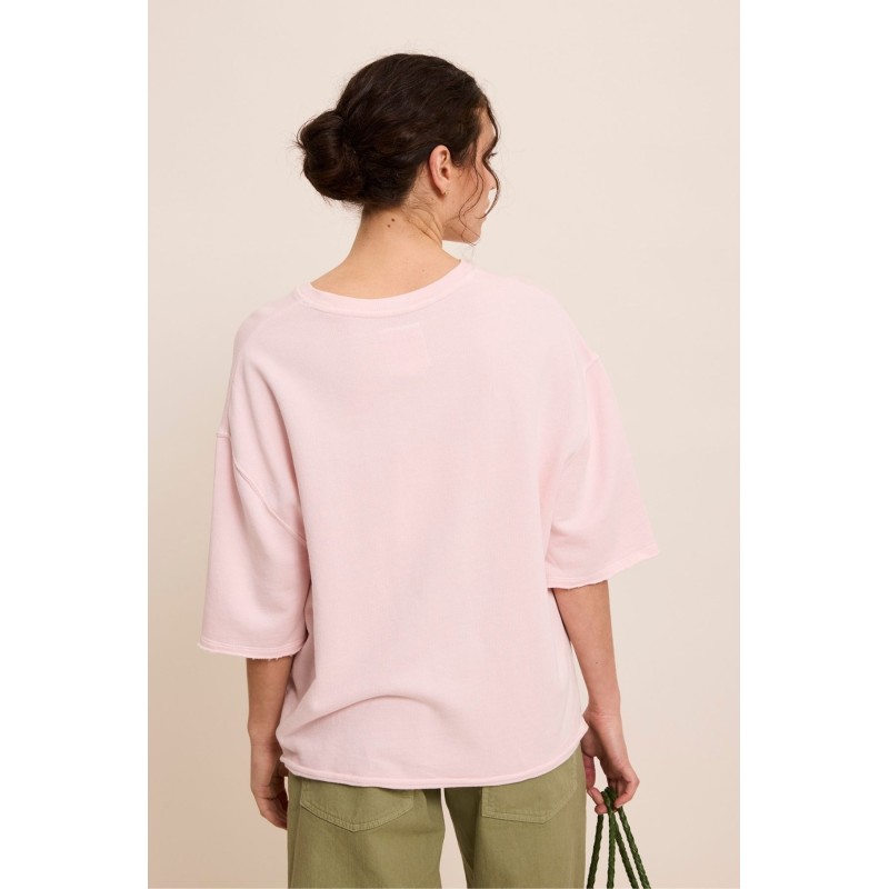 Sweat-shirt rose femme Five imprimé Love
