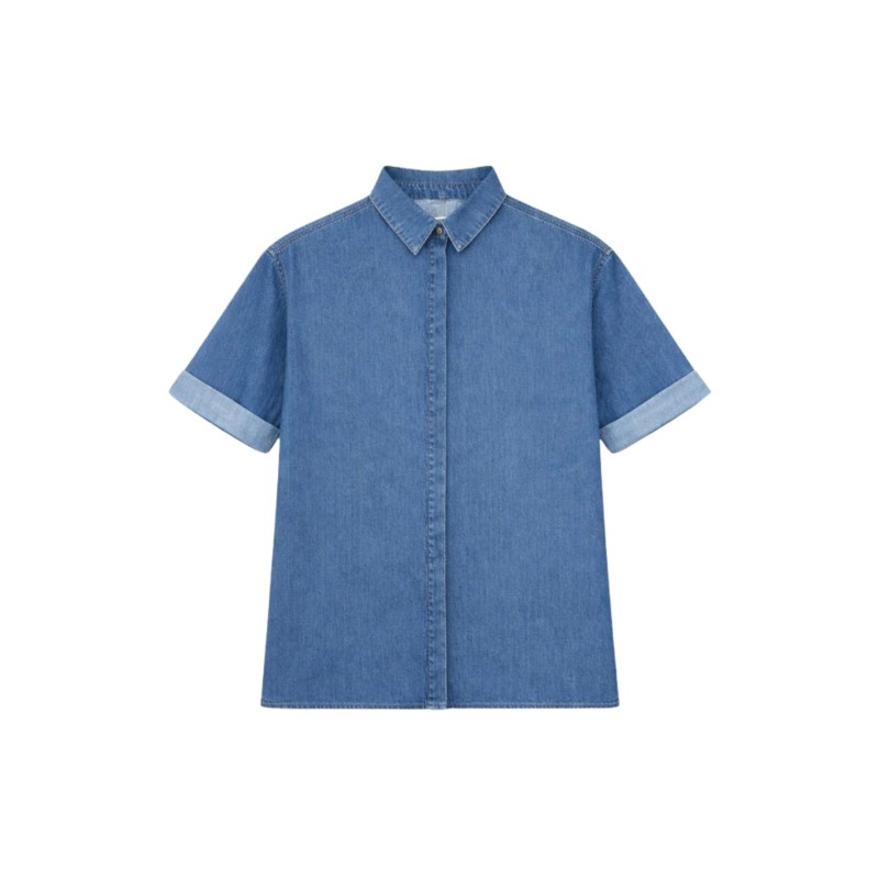 Chemise denim oversize femme Five coton