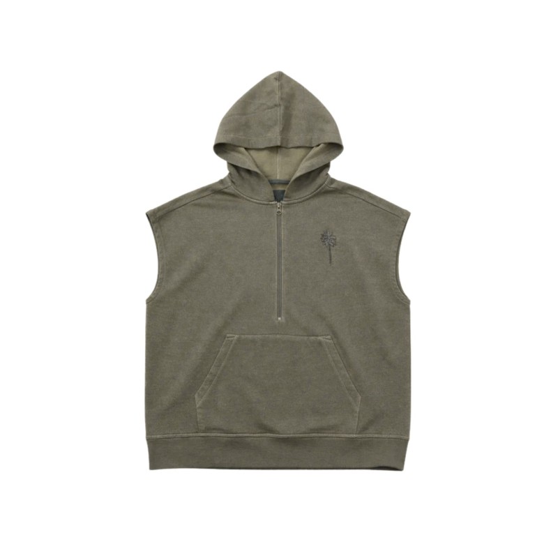 Sweat à capuche sans manches kaki - FIVE Femme