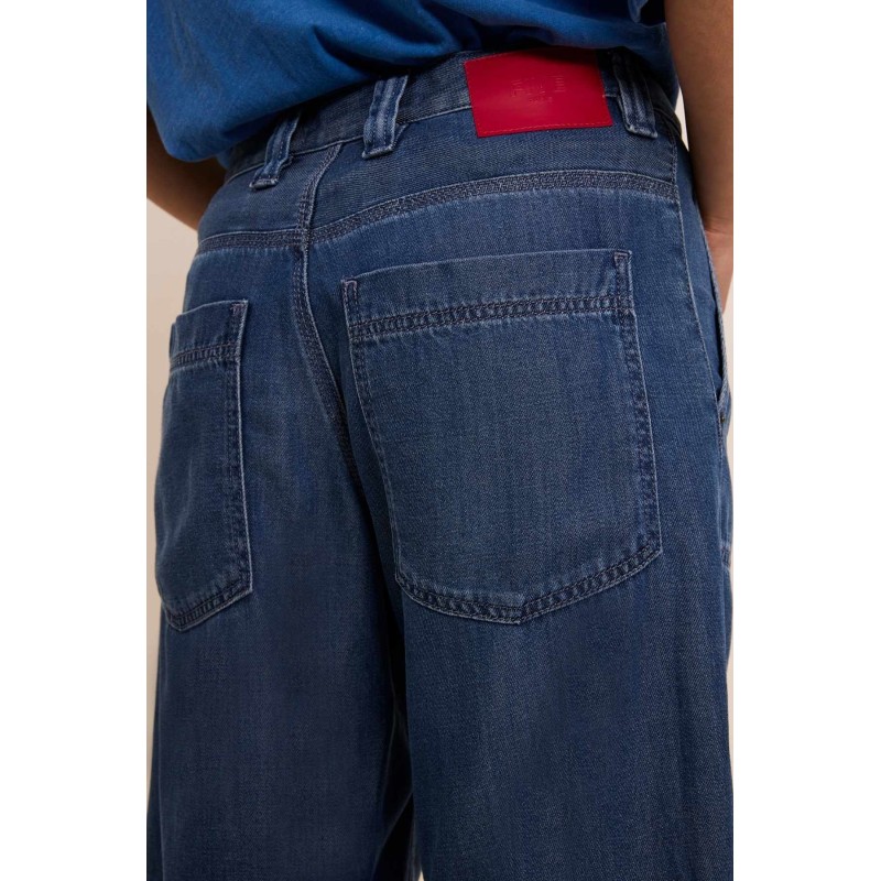 Bermuda denim femme Five bleu Tencel