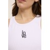 Débardeur blanc femme Five coton broderie