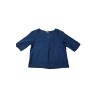 Blouse en lin bleu foncé - ZELINO Femme