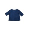 Blouse en lin bleu foncé - ZELINO Femme