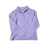 Chemise à col retourné en lin lilas - ZELINO Femme