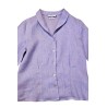 Chemise à col retourné en lin lilas - ZELINO Femme