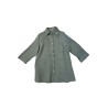 Chemise longue à manches 3/4 en lin kaki - ZELINO Femme