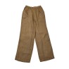 Pantalon à taille élastique en lin cappuccino - ZELINO Femme