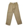 Pantalon à boutons en lin camel - ZELINO Femme