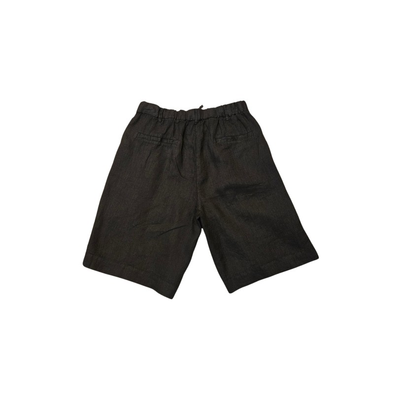 Bermuda en lin noir - ZELINO Femme
