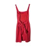 Robe lin rouge bretelles DS ATHENS nœud dos