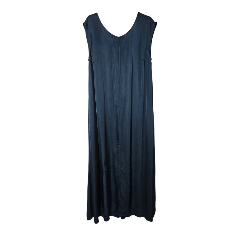 Robe longue fluide bleu nuit DS ATHENS femme