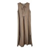 Robe longue lin moka DS ATHENS femme élégante