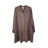 Robe chemise DROLATIC marron coton femme