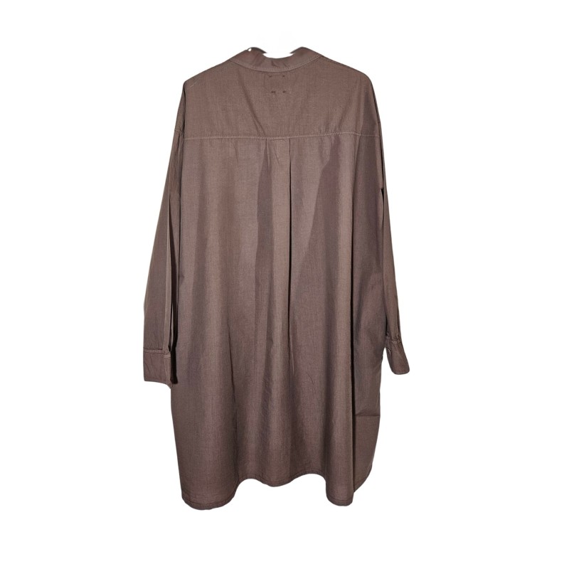 Robe chemise DROLATIC marron coton femme