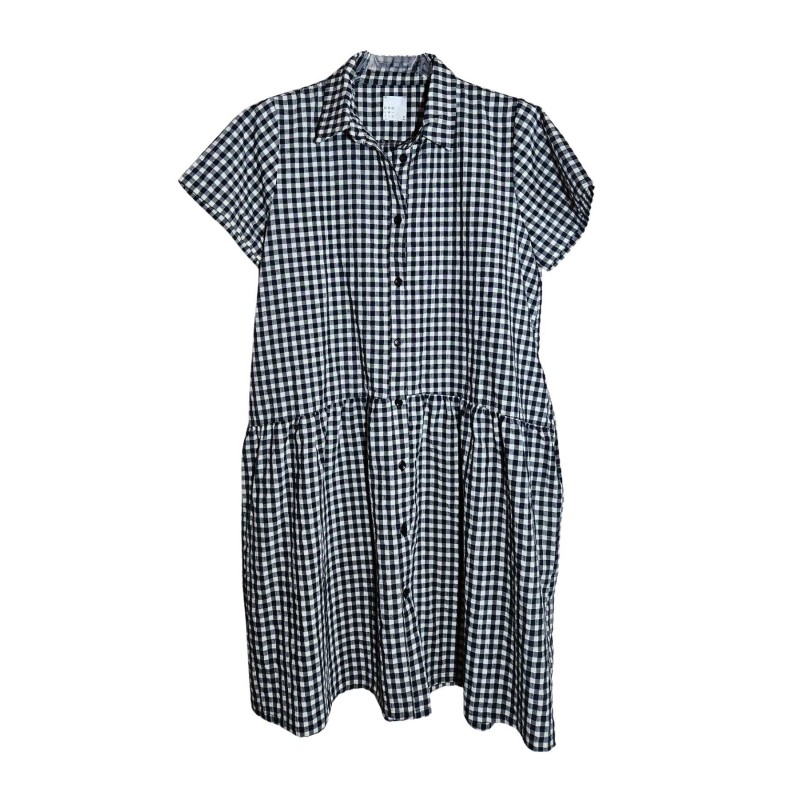 Robe DROLATIC vichy femme coupe droite courte
